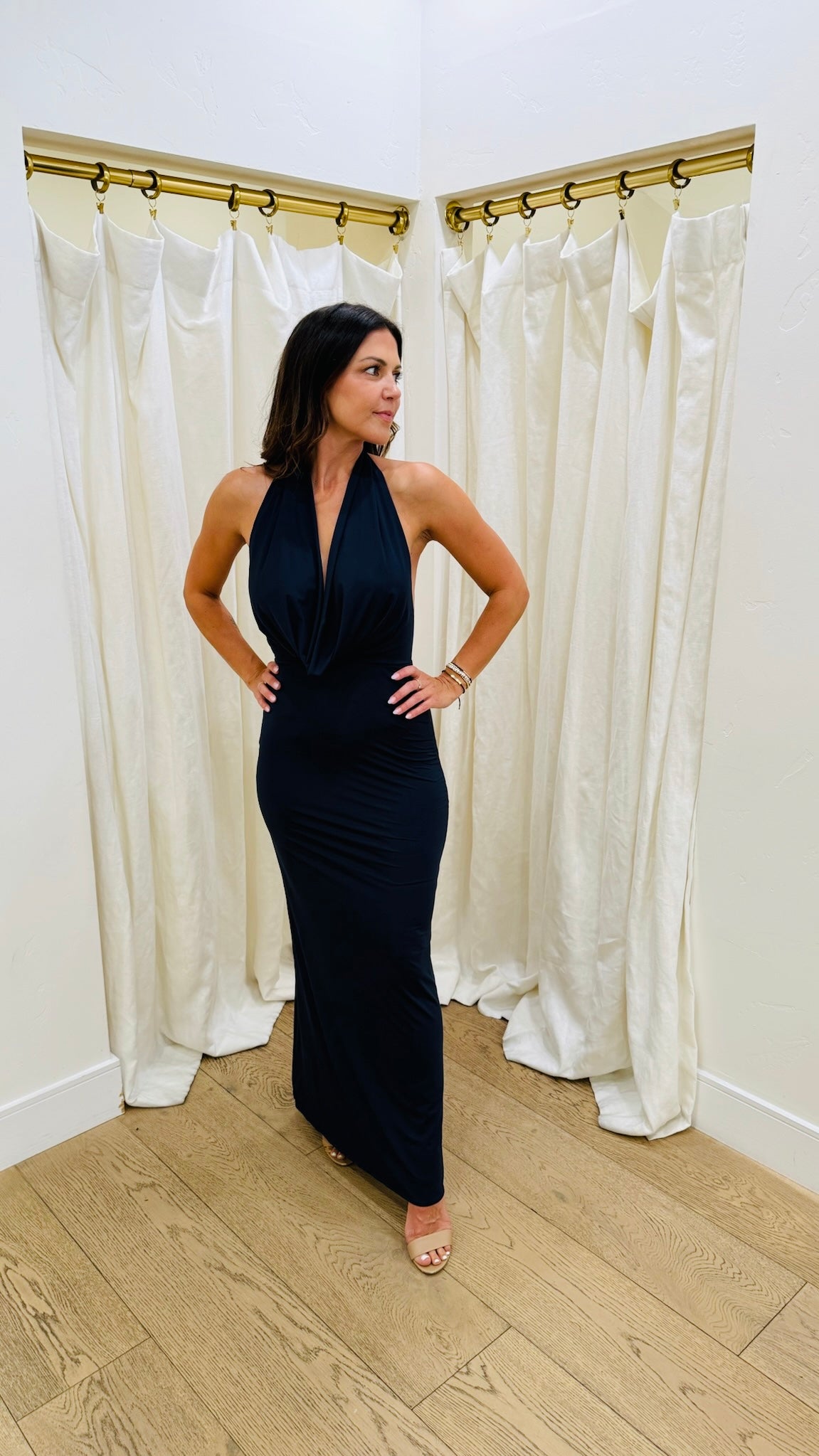 Nessie Cowl Maxi Dress