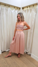 Load image into Gallery viewer, Textured Satin Celeste skirt
