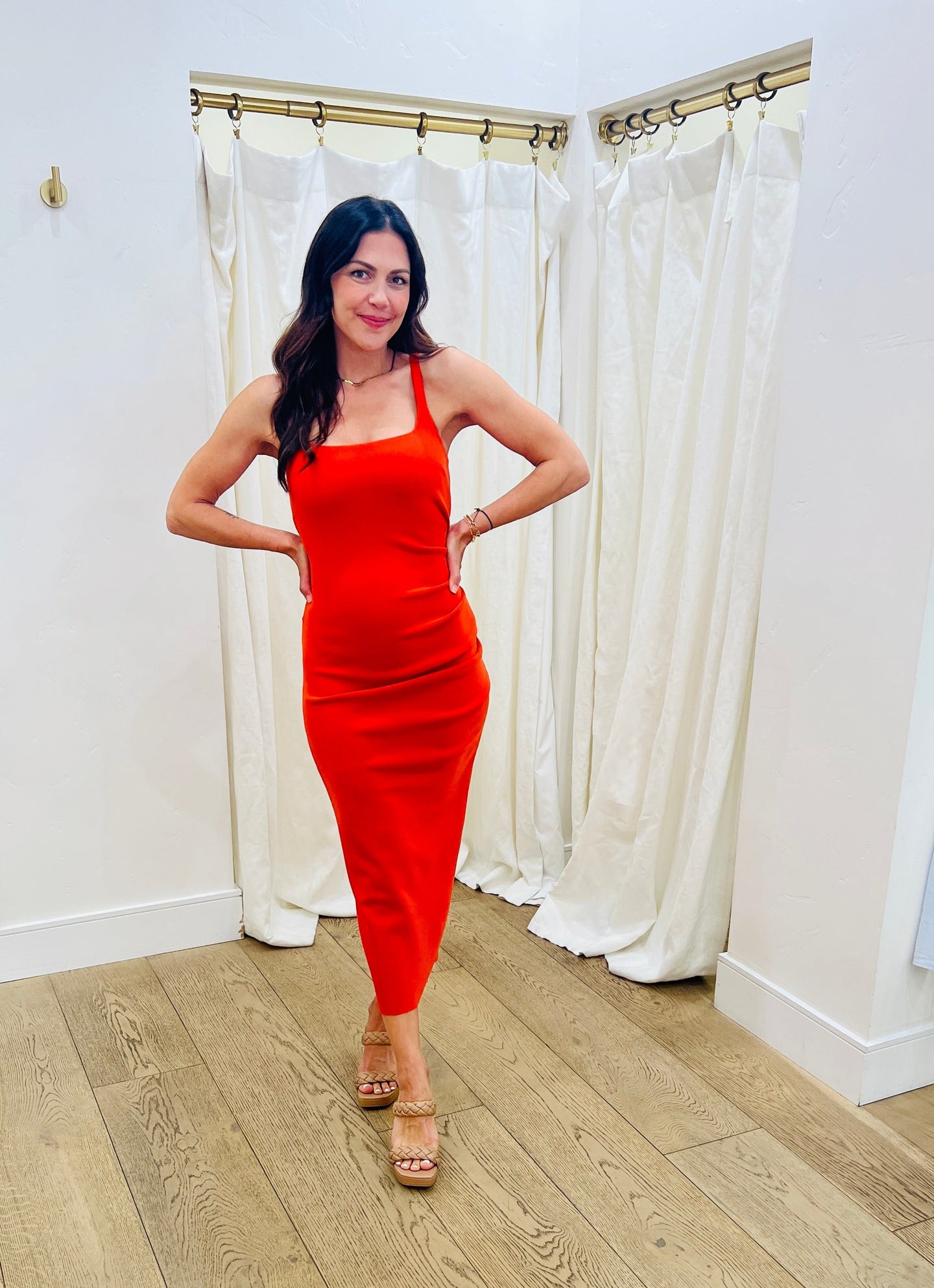 Karina Tuck Midi Dress Jade Allen Boutique